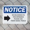 Signmission No Deliveries To This Entrance, 10 in W x Rectangle, Plastic OS-2PACK-NS-P-710-L-14476 - alternate 5